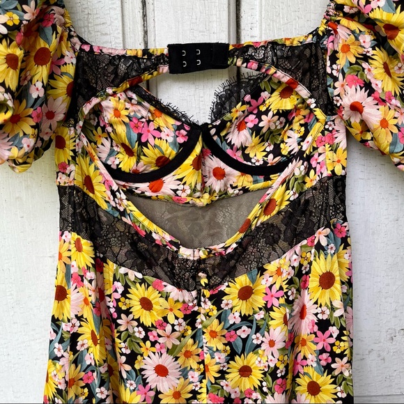For Love And Lemons Floral Maxi Dress - Yellow and Purple - Picture 8 of 11